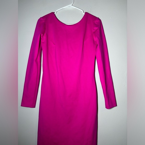 Amanda uprichard pink open back back bow pointe knit dress size small - Picture 3 of 5